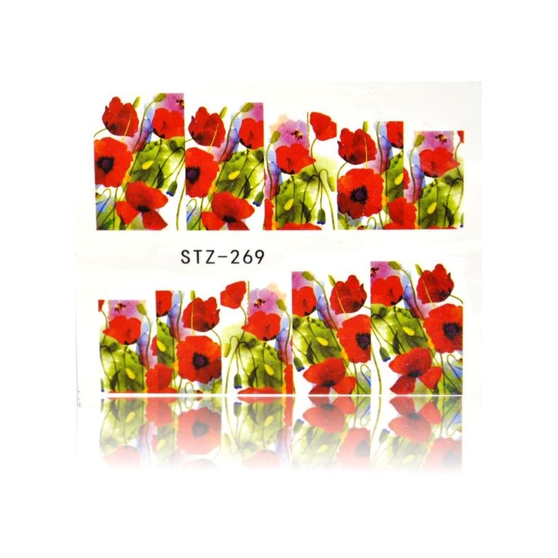 STZ 269 Flowers design  Vodové nálepky - Flowers